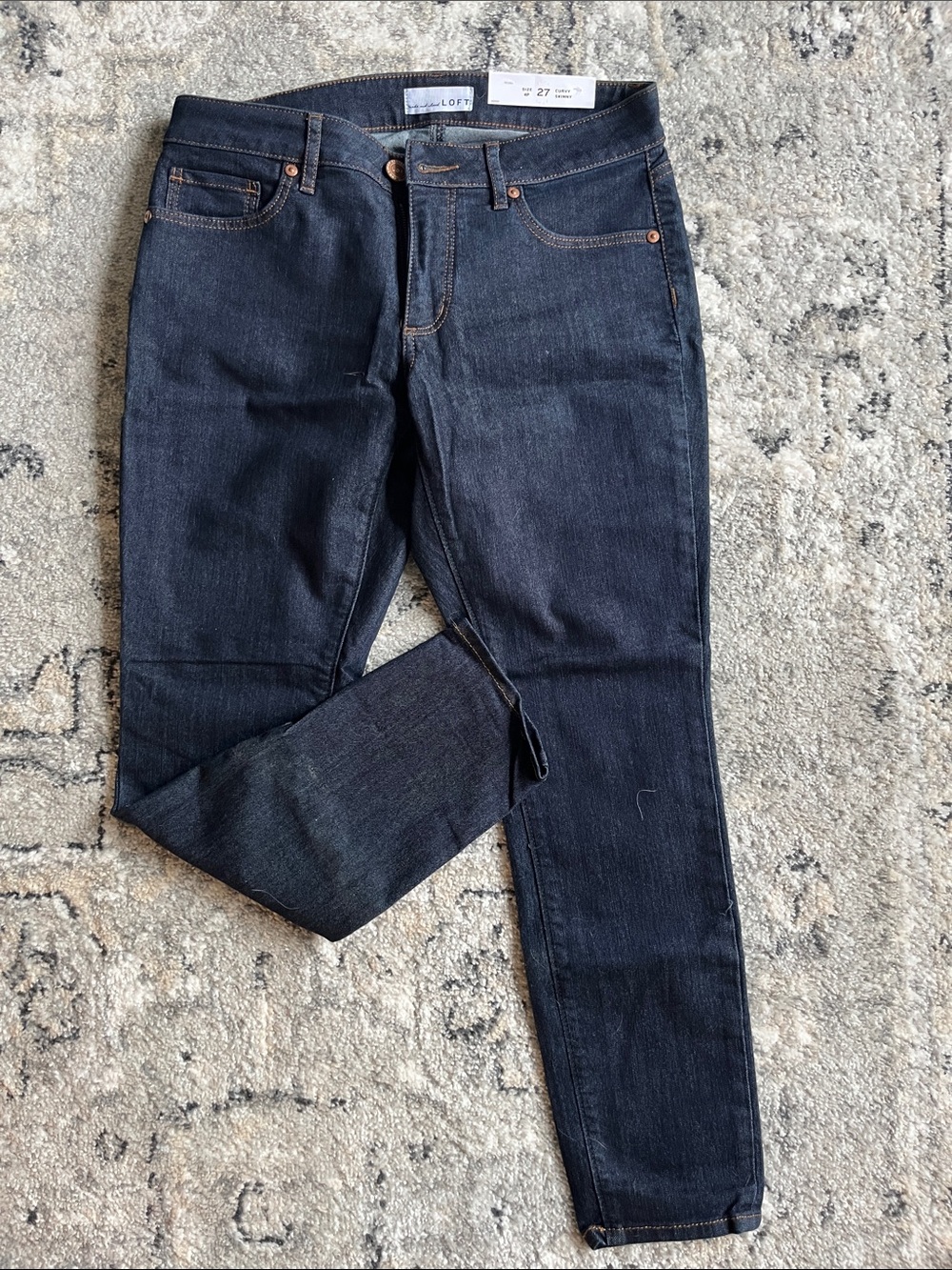 Loft Curvy Skinny Dark Blue Slim Jeans - NWT